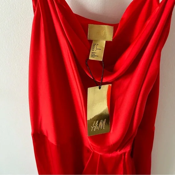 Red noodle strap dress - Picture 4 of 5